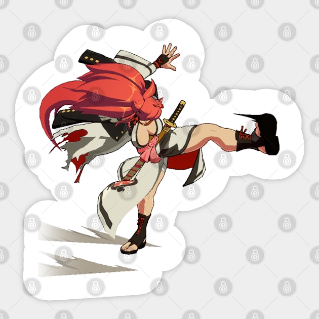 Baiken Guilty Gear Sticker by abdul rahim